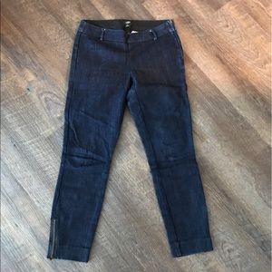 J Crew dark wash ankle cut jeans